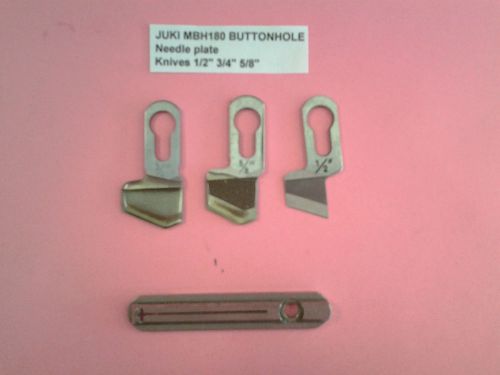 JUKI MBH180 BUTTONHOLE KNIVES AND NEEDLE PLATE