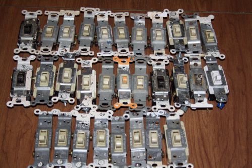 Lot of 30 Used Single Pole Light Switches
