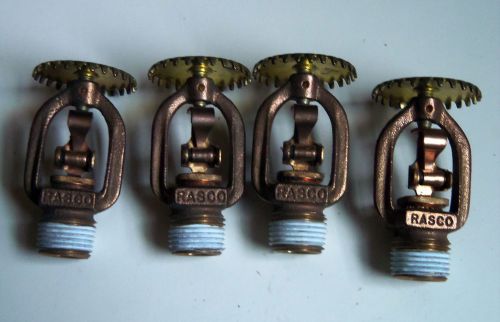 4 VINTAGE RASCO Brass Sprinkler Heads SSU DI Salvage 165f 74c