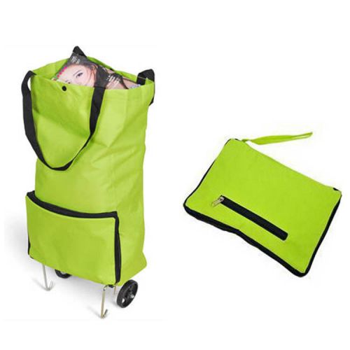 New Fashion Portable Folding Supermarket Bag Shopping Cart Trolley Wheel Package