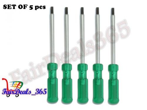 HEAVY DUTY LOT OF 5PCS TORX SCREW DRIVERS BLADE SIZE 75MM, OVERALL LENGTH 150MM