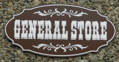 Engraved GENERAL STORE Plastic Door Sign, Western sign, Country sign, Novelty