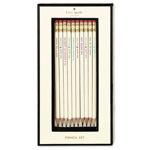 Kate Spade Pencil Set - What&#039;s the Word - Multicolor Outside