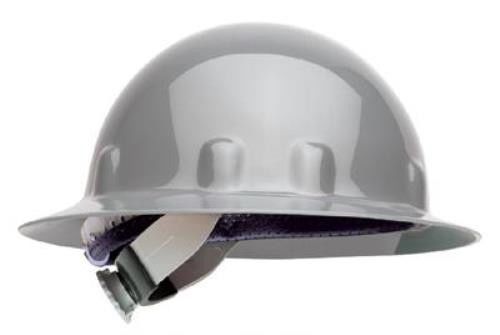Fibre-Metal Gray Full Brim Supereight Hard Hat with Ratchet Suspension