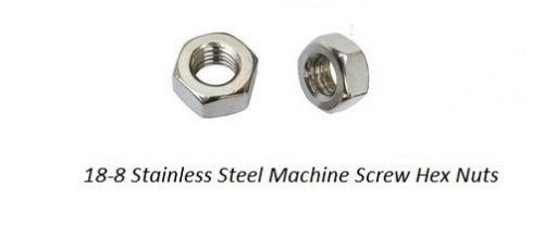 Machine Screw Hex Nuts 18-8 Stainless Steel, RH,  10-24, 300 Pcs