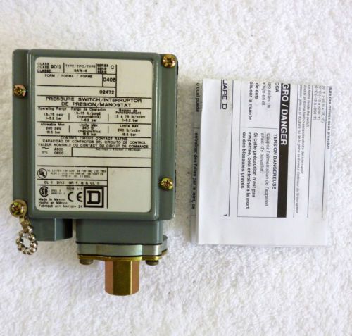 New! Square D (9012 GAW-4) Series C Industrial Pressure Control Switch  9012GAW4