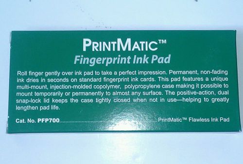 Fingerprint Ink Pad SIRCHIE PFP700 PrintMatic Flawless - New in Box $1