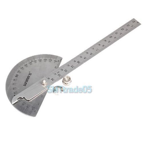 Hot Fashion 90 x 150mm Protractor Round Head Stainless Steel General Tool B#S5