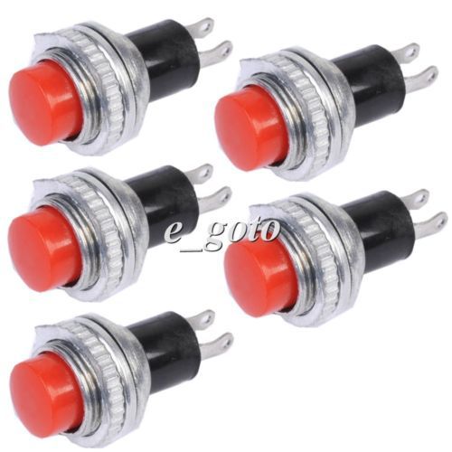 5PCS 10mm  DS-314 Red Momentary OFF (ON) Push Switch