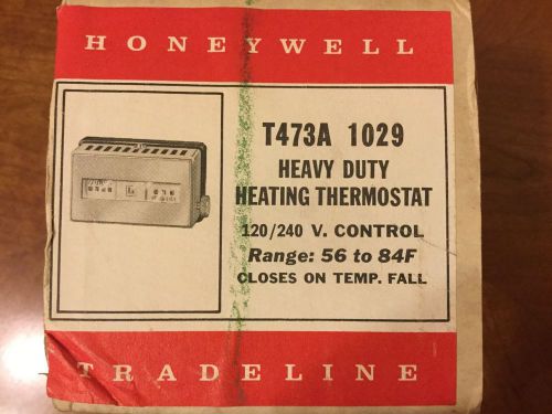 Honeywell Heavy Duty Heating Thermostat T473A  1029