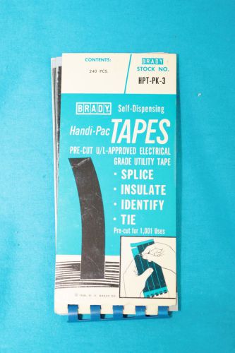 2 vintage brady self-dispensing handi-pac tapes - pre-cut electrical tape - 1968 for sale