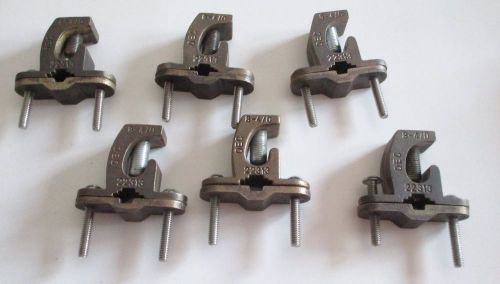 6 heavy duty lay in ground clamps, 3/8 - 1&#034; rebar range, 8 - 4/0 wire range for sale