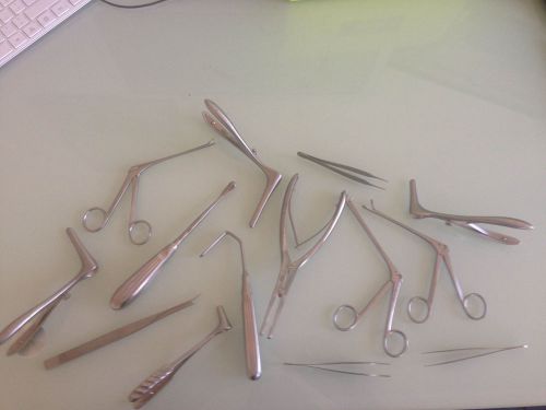 Set of 14 VIENNA NASAL SPECULUM Forceps Surgical Instruments Germany Stainless