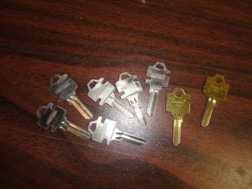 Craftsman Keys lot of 6 Craftsman &amp; 2 Cole Locksmith Inventory All UnCut Blanks
