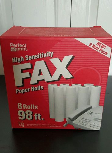 Perfect print Universal Fax Paper 6 Rolls High Sensitivity Bright White Paper