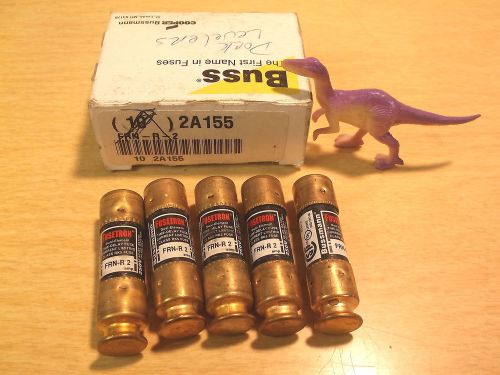 NEW LOT OF 5 BUSS FUSETRON FRN-R-2, 2A155 FREE SHIPPING