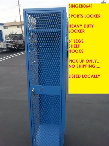 Used single tier  locker, blue sports locker   1 frame for sale