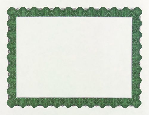Great Papers! Metallic Green Border Certificate 8.5&#034;x 11&#034; 100 Count (934200)