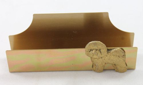 Gold Metal Polished Brass Chow Chow Dog Card Holder #B