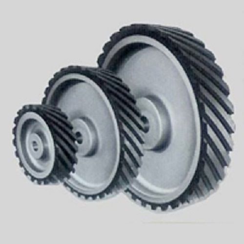 Contact rubber 14&#034;x2&#034; serrated contact wheel 50 durometer for sale