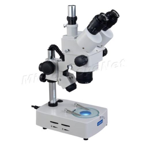 3.5x-90x zoom trinocular stereo microscope with dual halogen lights for sale