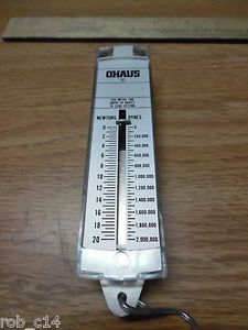 Spring Scale Vintage OHAUS New Old Stock in Box Model 8004 Newtons/Dynes