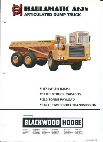 Equipment Brochure - Haulamatic - A625 - Articulated Dump Truck (E3116)