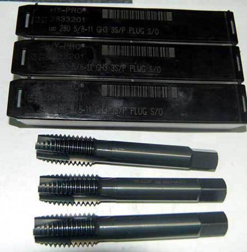 3 Pcs. OSG 5/8-11 HY-PRO Spiral Point Plug CNC S/O Taps-Hardened Steel,Stainless
