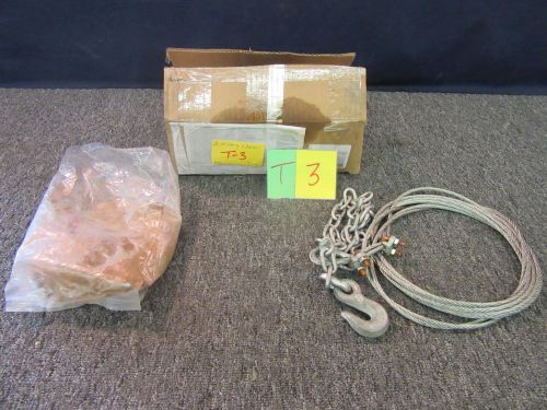 2 alloy t80 steel chain &amp; wired rope 25 ft long single leg hoist hook rigging for sale