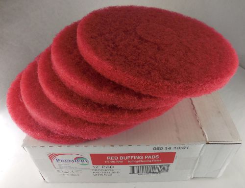 Quantity of 5 Premiere 12&#034; Red Buffing Pads PAD4012RED #6gi