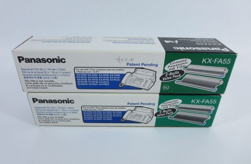 Lot of 2 Panasonic KX-FA55 Replacement Fax Film 2-Roll Value Packs, 4 Total