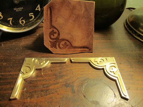 Brass CORNER set Leather Bookbinding letterpress Tool Stamp embossing die