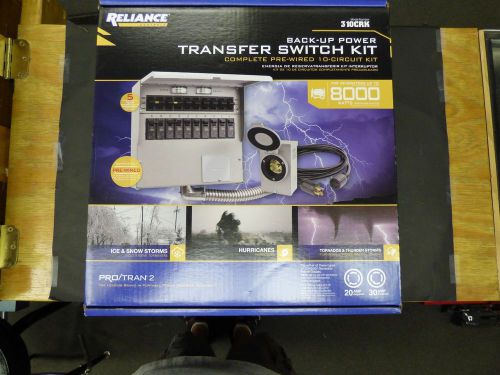 Reliance 310CRK Back-Up Power Transfer Switch Kit Pre-Wired 10-Circuit BRAND NEW