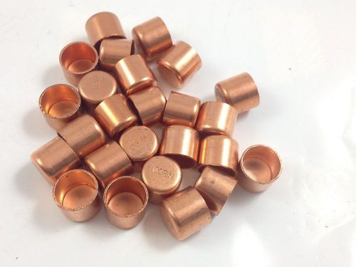 Package of 25 1/2 Inch Copper Tubing Caps ~ NEW
