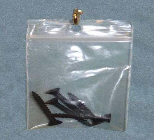 1000 4 Mil Ziplock Bags w/ Hanghole 10&#034; x 12&#034; Reclosable Bag -Overstock