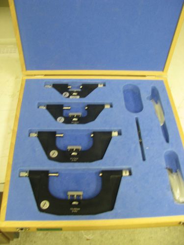 Fowler Bowers External Micrometer set in case 0-100mm 9-4&#034; - FE39