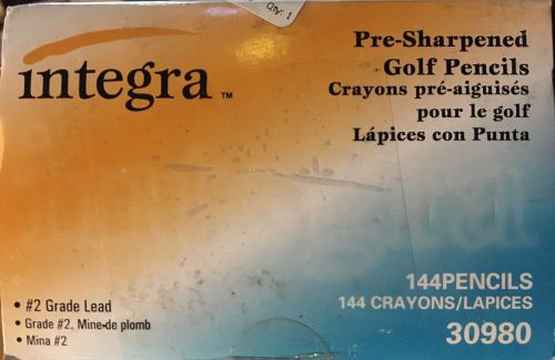 Integra Golf Pencil, Hexagonal Barrel, Yellow Finish, 144-Count (30980) New