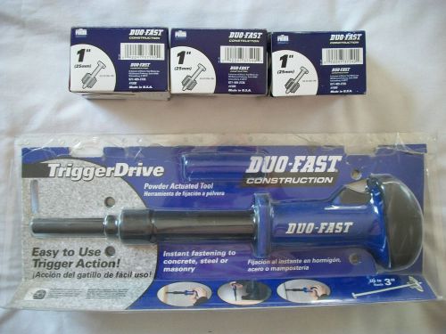 DUO-FAST Trigger Drive POWER ACTUATED TOOL Concrete~Steel~Masonry &amp; 1&#034; Fasteners