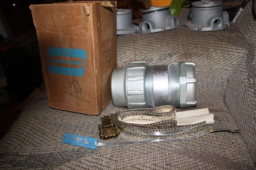 (1) crouseihinds xj841 3&#034; expansion joint couplings free shipping for sale
