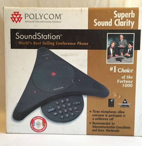 Polycom SoundStation EX with 2- Extended Microphones Complete In Box