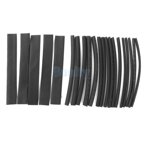 20pcs dia. 2.5/3.5/5.0/7.0mm heat shrinkable shrink tubing wire sleeve black for sale