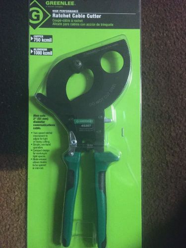New Greenlee 45207 high performance ratchet cable cutter aluminum/copper