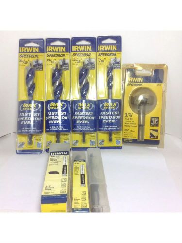Lot of irwin wood working bits 11/16,7/16,13/16,9/16,1-7/8,17/32 for sale