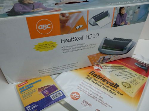 Gbc heatseal h210 9.5&#034; photo quality laminator with laminating sheets!  new! for sale
