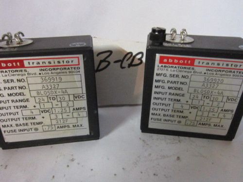 2 Abbott Transistor Power Supply A3327 24-30 VDC 1.25 A Output