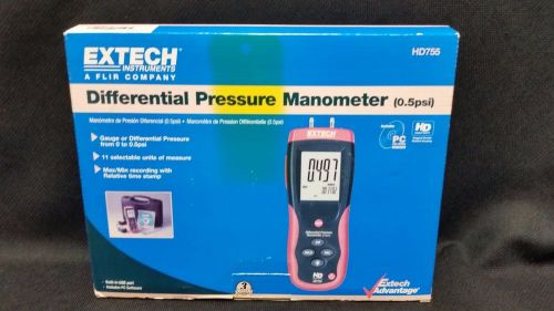 Extech HD755 Differential Pressure Manometer- 0.5PSI New in Box FAST DELIVERY