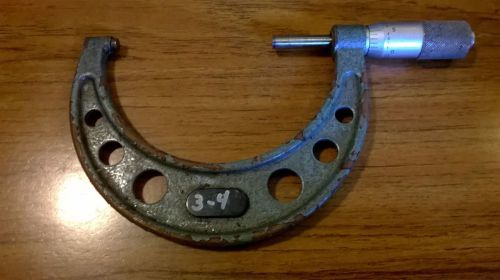 Mitutoyo 103-116 Outside Micrometer 3-4&#034;
