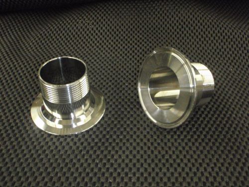 Stainless adapter 2 1/2&#034; tri clamp - 1&#034; npt male pipe converter #yl250-100m for sale
