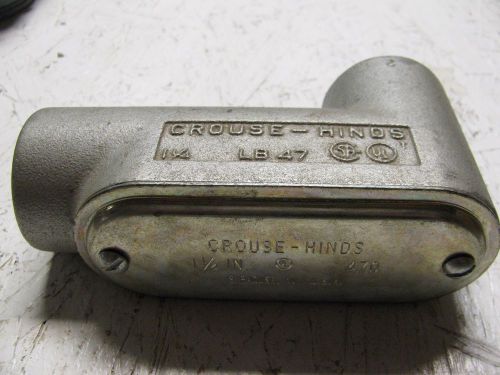 Crouse hinds lb47 conduit 1-1/4&#034;,type lb threaded rigid, w/ cover form 7, nnb for sale