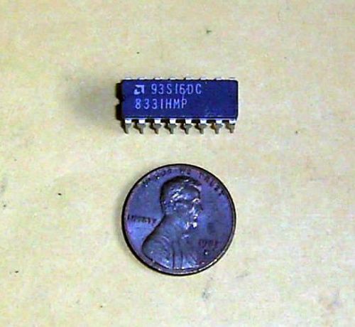 Vintage 4 Bit Binary Counter 93S16DC Made by AMD in a DIP-16 Ceramic Package